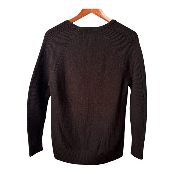 Athleta Black Wool Blend V Neck Sweater. EUC. Size XS - Picture 7 of 9